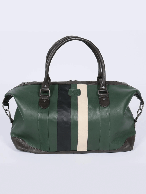 Le Mans weekend bag - green leather 48h