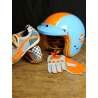 Gulf Helmet - Orange and Blue