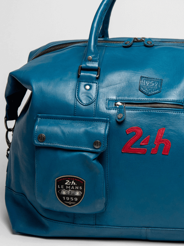 24h Le Mans bag Ocean Blue leather - André 72h