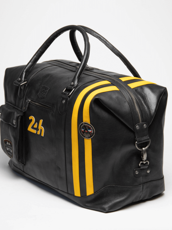 24h Le Mans black leather bag - André 72h