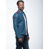 24 h Le Mans Ocean Blue leather jacket - Duff