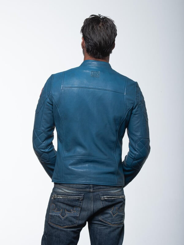 24 h Le Mans Ocean Blue leather jacket - Duff