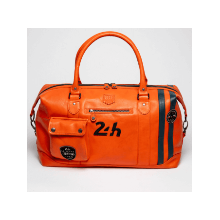 Sac 24h Le Mans cuir orange - Gaston
