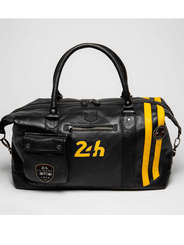 24h Le Mans black leather bag - Gaston