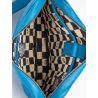 Ocean blue leather 24h Le Mans clutch bag - Paul