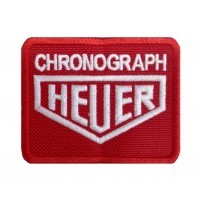Crachá HEUER Chronograph vermelho 10x4cm