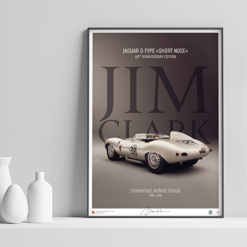 Affiche Jim Clark Jaguar Type-D
