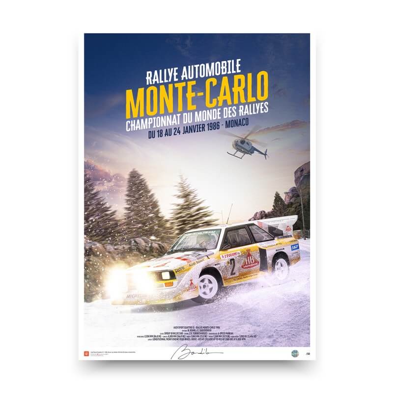 Affiche Rallye Monte-carlo 1986