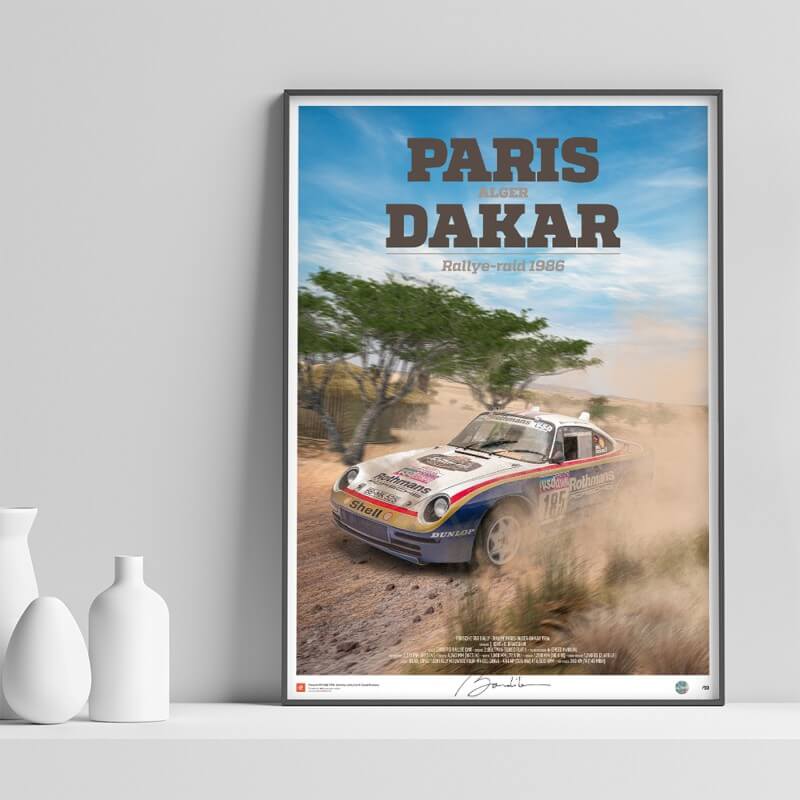 Affiche Paris Dakar 1986