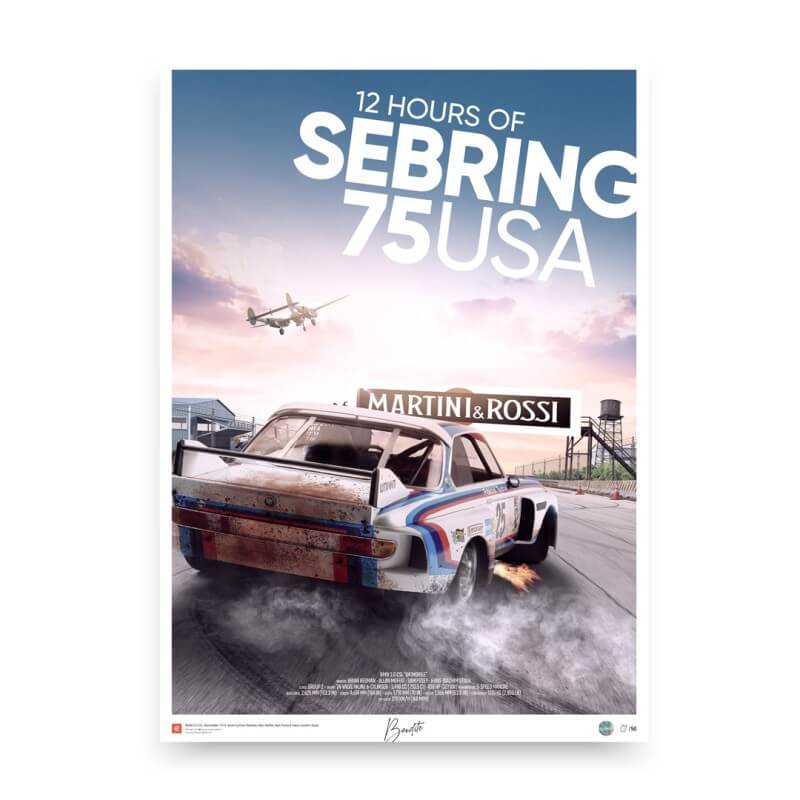 Affiche Sebring 75 USA BMW