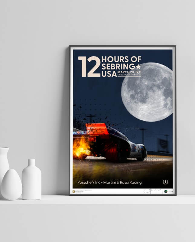 12 uur van Sebring poster Porsche 917K