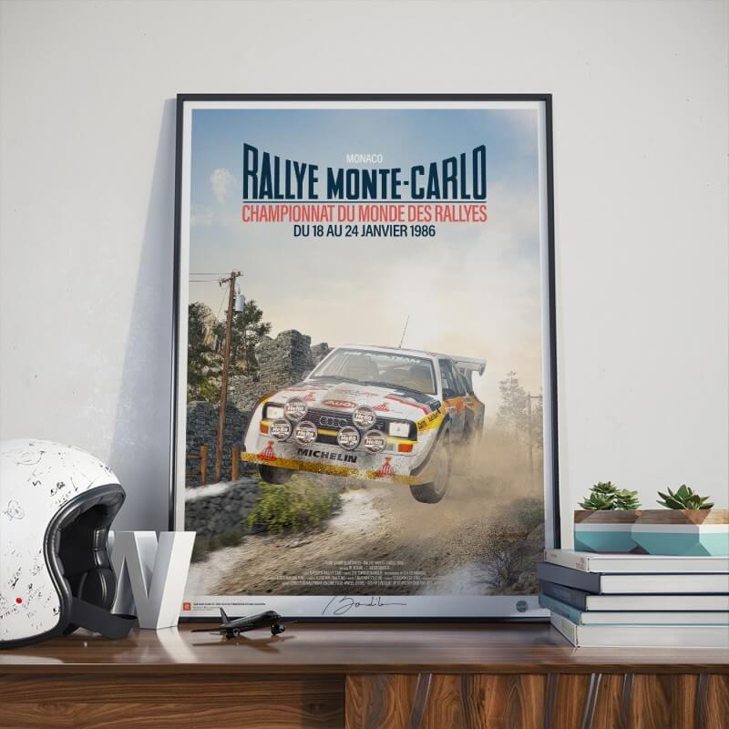 Rallye Monte-Carlo Audi Quattro poster