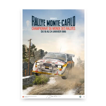Rallye Monte-Carlo Audi Quattro poster