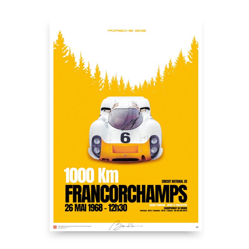 Affiche 1000 KM Francorchamps 1968