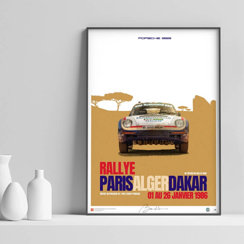 Affiche Paris Alger Dakar 1986