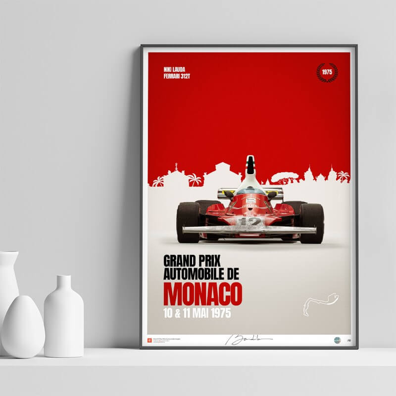 GP Monaco affiche 10 en 11 mei 1975