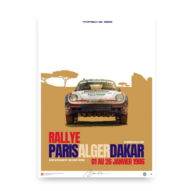 Affiche Paris Alger Dakar 1986
