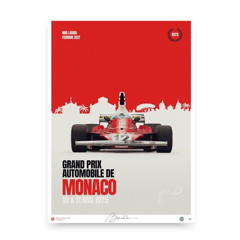 GP Monaco affiche 10 en 11 mei 1975