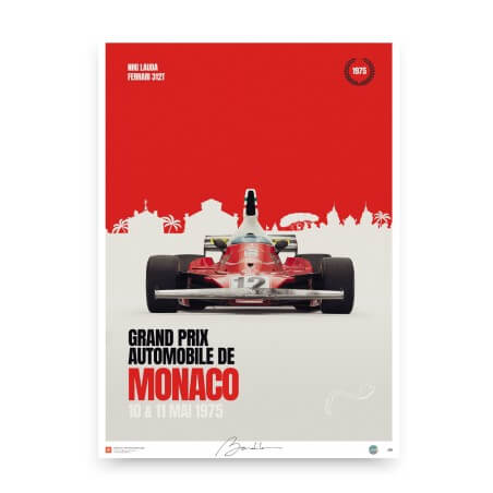 Cartaz do GP do Mónaco de 10 e 11 de maio de 1975