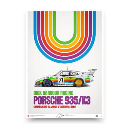 Cartel del Porsche 935/K3 de Dick Barbour Racing