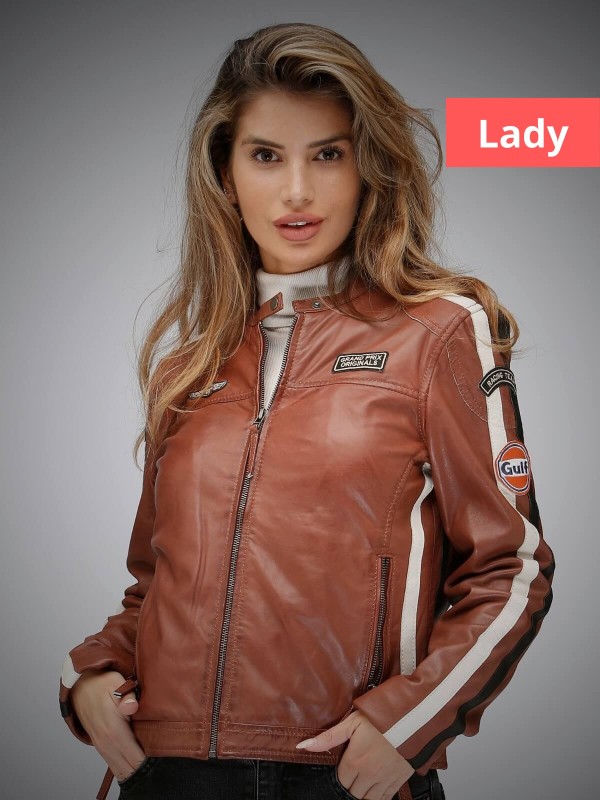 Jacket Gulf Women's leather - Cognac