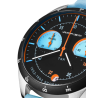 Arpiem Tribute TSR watch with blue and orange leather strap