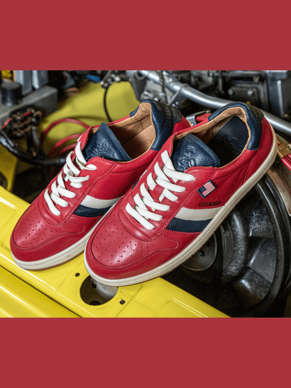 Red Racing Shoes Steve McQueen Bull Red Racing Shoes - 1923Autos