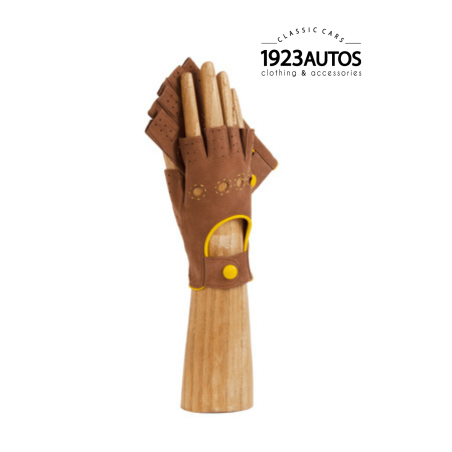 Gants En Cuir Mi-doigts Tactiles - Homme & Femme - Conduite, Vélo, Mode - Noir Perforé & Autres Couleurs - Taille L - 9