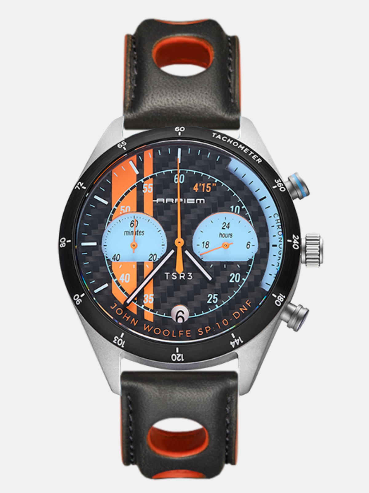 Arpiem Tribute TSR3 Kyalami Watch, Black and Orange - 1923Autos