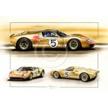 The stunning Gold coloured Holman/Moody GT40 - Ford 5