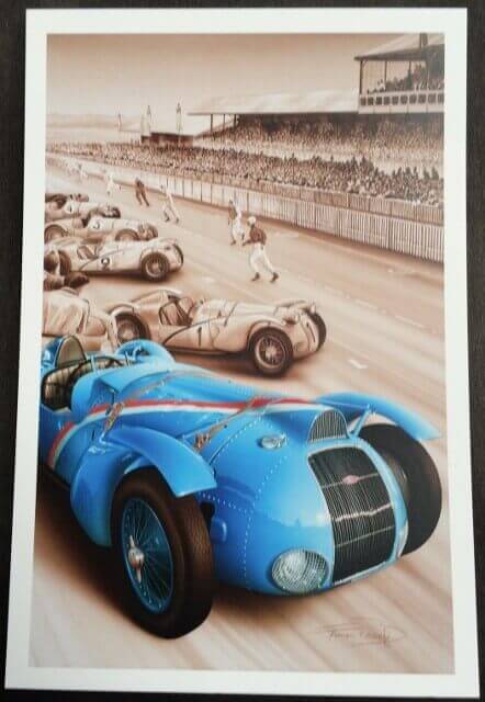 Carte postale Delahaye - Le Mans 1938