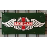 Piatto smaltato Morgan con sfondo verde 20 x 10 cm