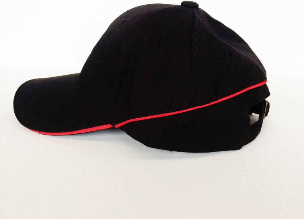 MG cap black with red stripe