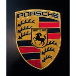 Grande emblema Porsche bordado para capa ou fato