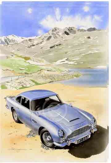 Grande carte postale Aston Martin DB5