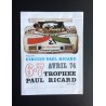 Autocollant circuit Paul Ricard avril 1974