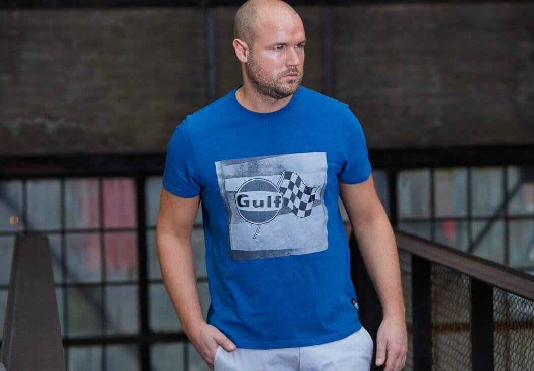 T-shirt Gulf Racing-T flag bleu